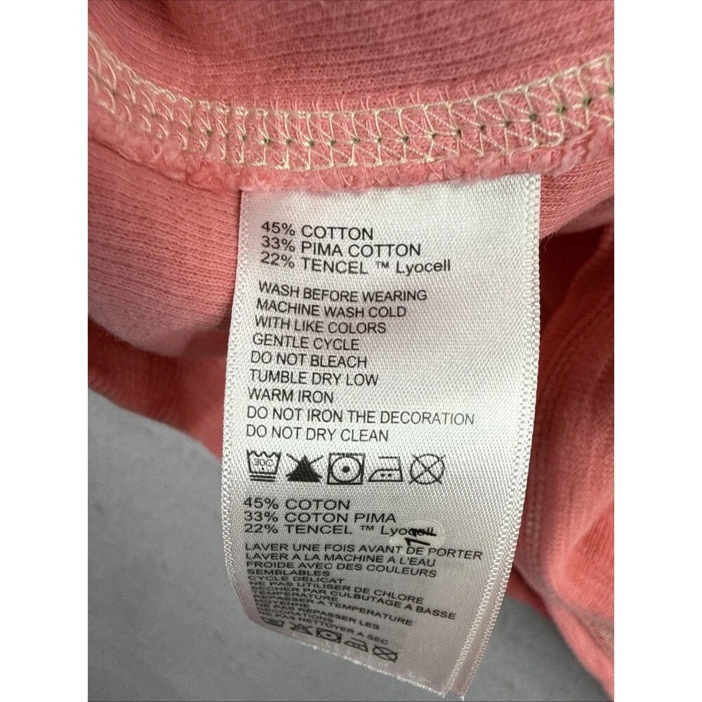 Tommy Bahama Quarter Zip Sweatshirt Men’s 2XLB Pink Pullover Pima Cotton Beach